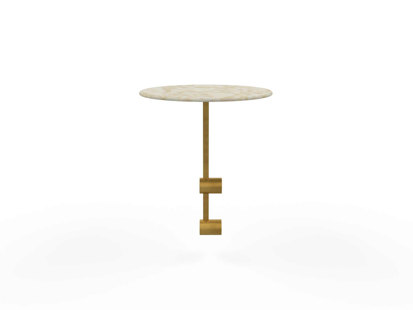 Ethos Pouf with Marble Side Table