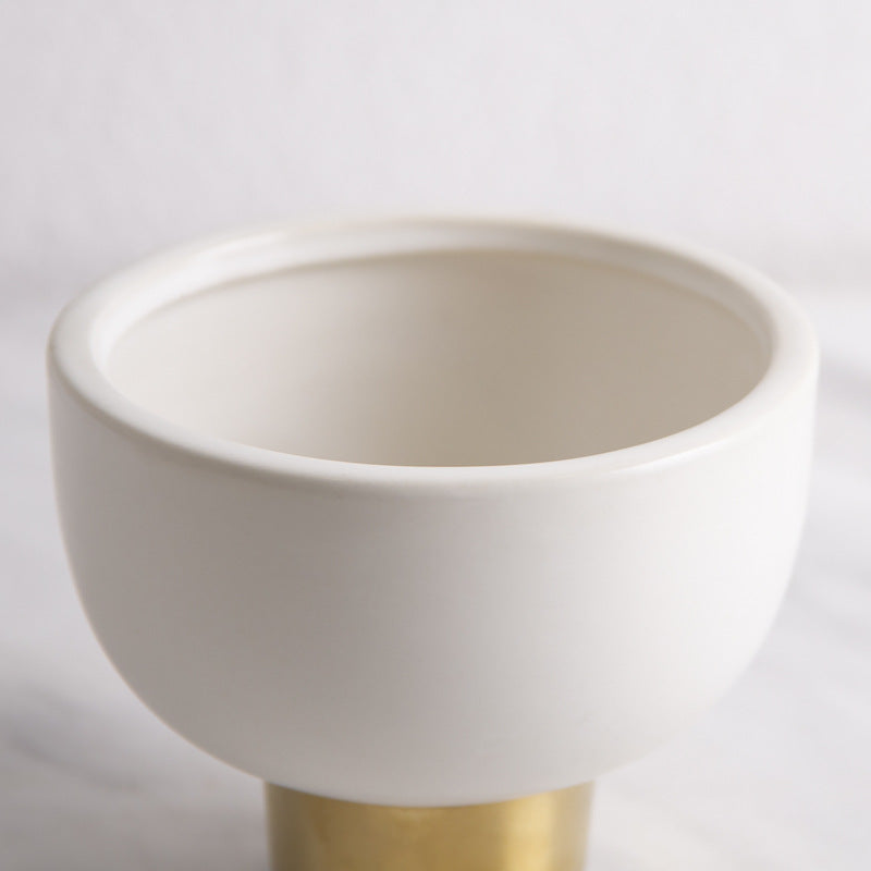 White & Gold Ceramic Bowl