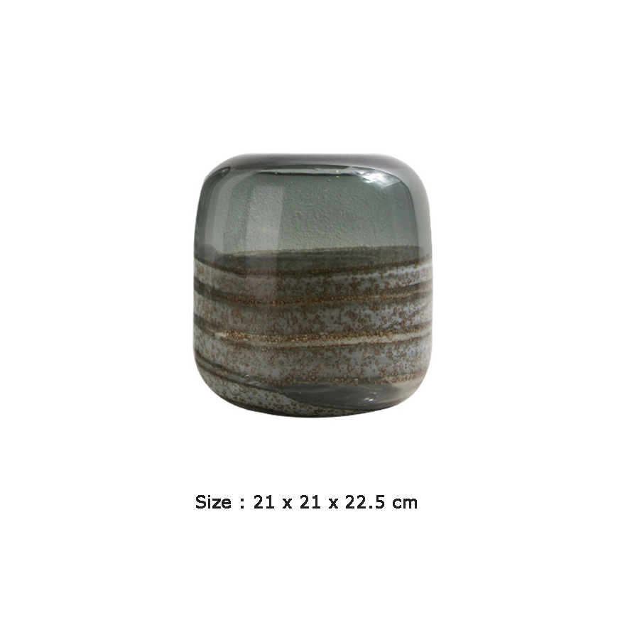 Smoked Cylinder Handmade Vase