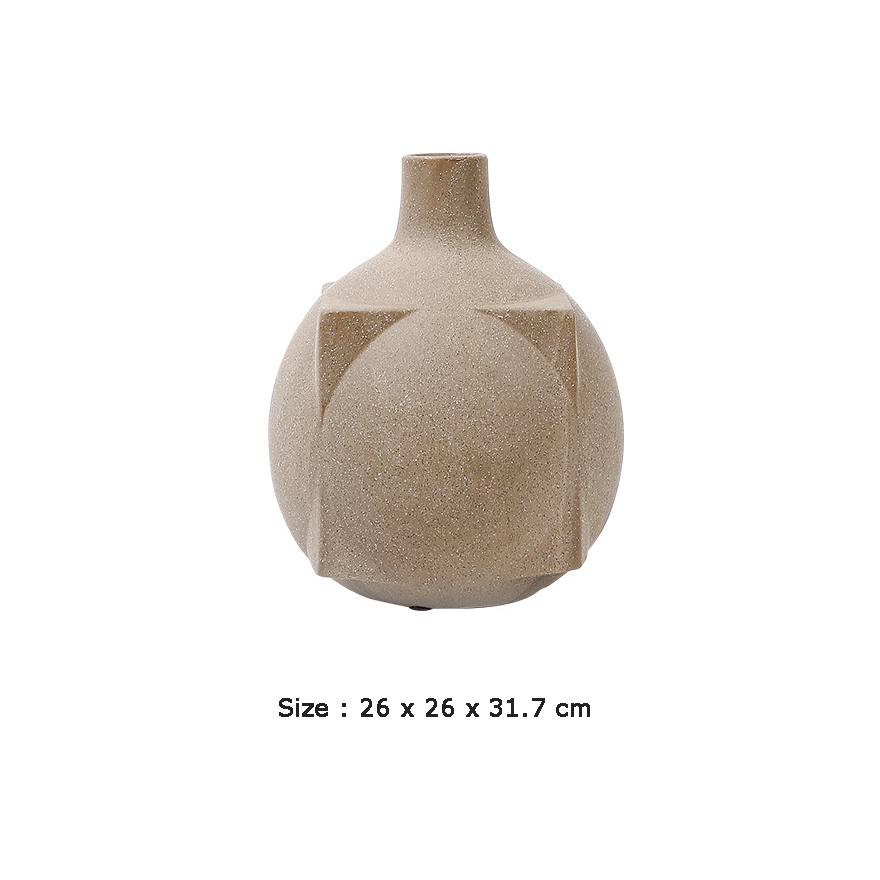 Brown Square Ball Vase