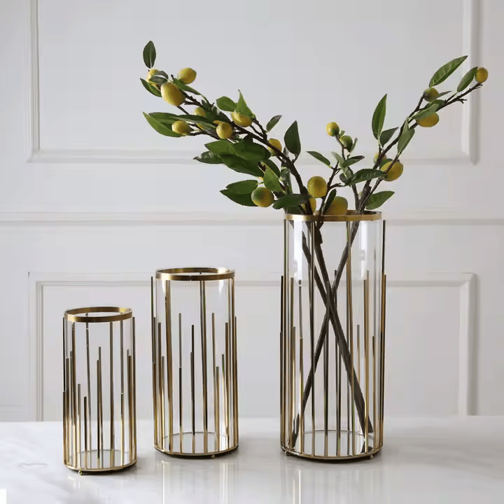 Gold Candle Holder/Vase