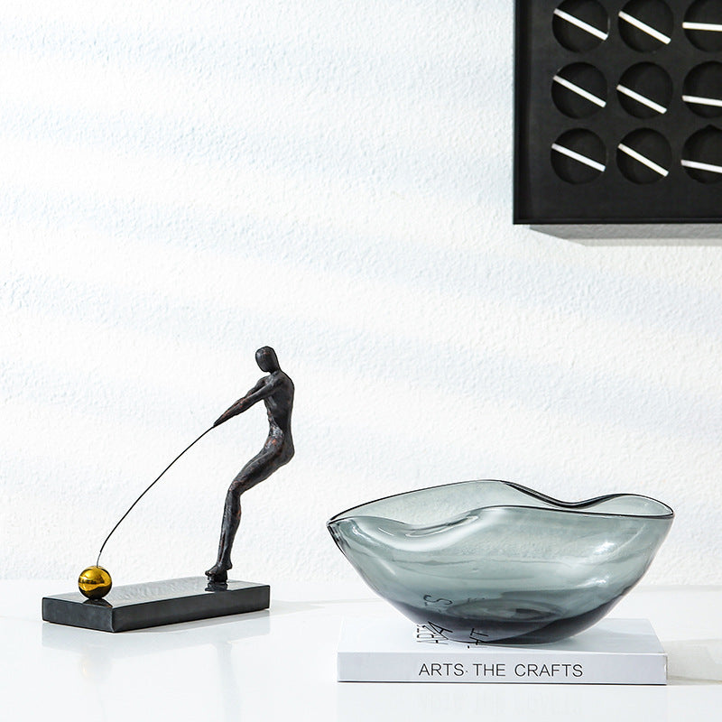 Grey Glass Bowl