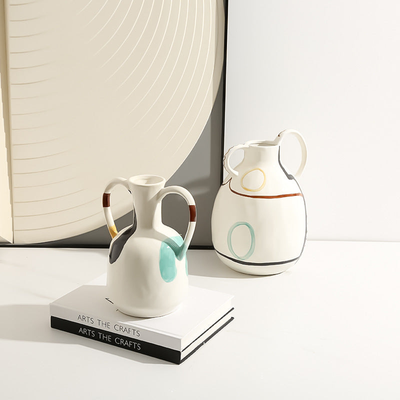 Multicolour Painted Vase
