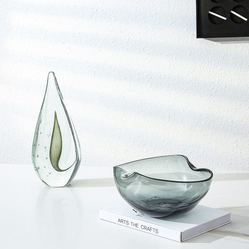 Grey Glass Bowl