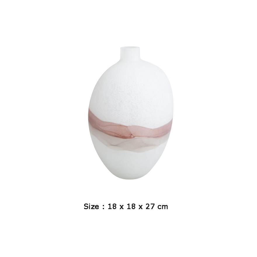 Flowing White Glass Vase