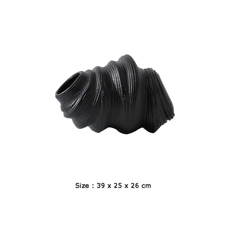 Obsidian Wave Vase