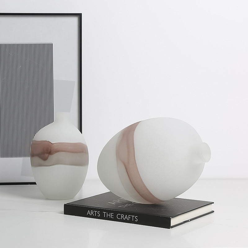 Flowing White Glass Vase